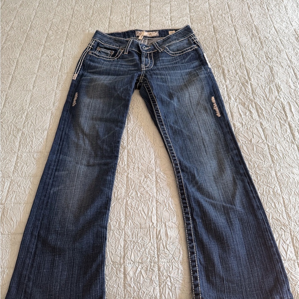 BKE Dark Blue Bootcut Kids Jeans - Picture 6 of 9